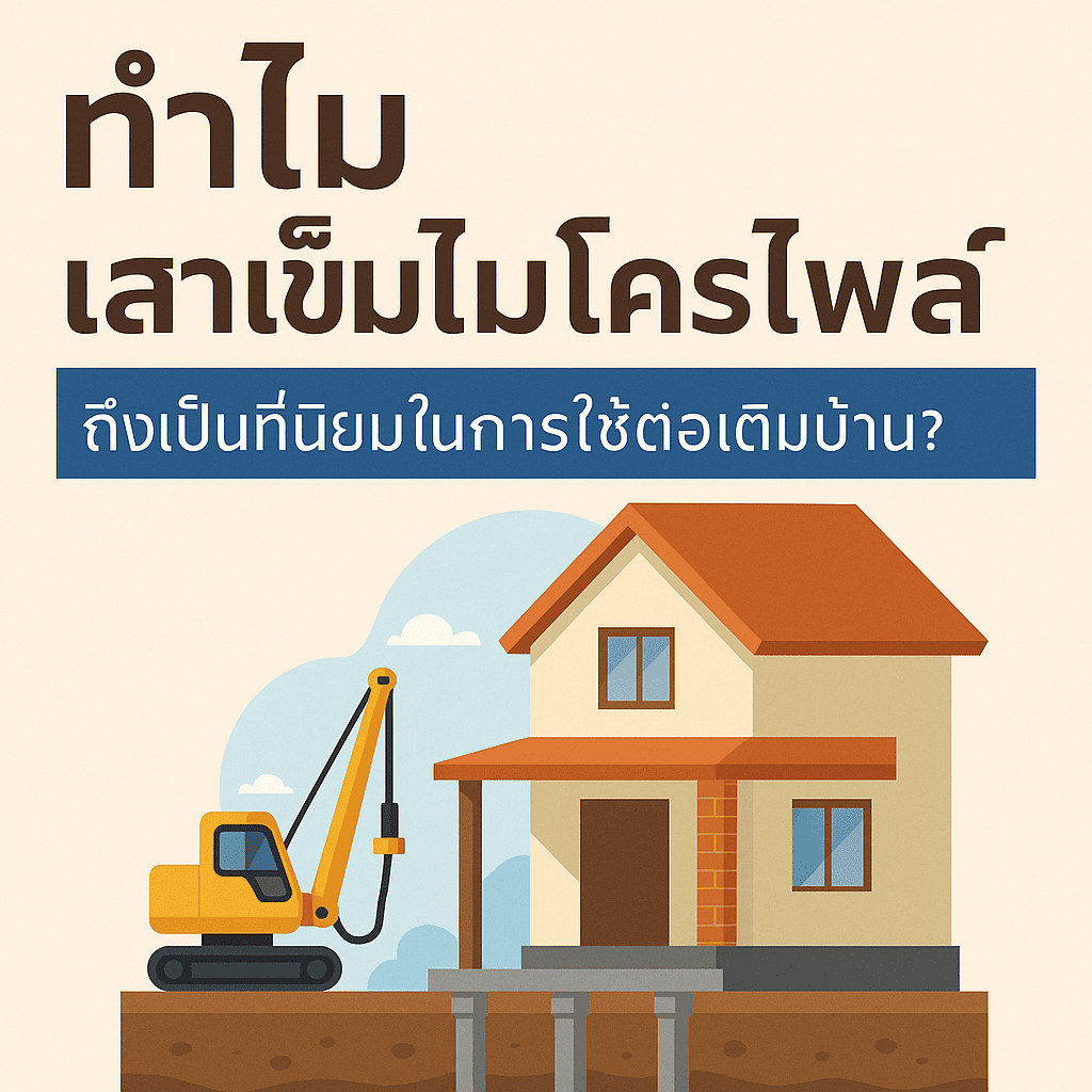 ทำไม เสาเข็มไมโครไพล์ ถึงเป็นที่นิยมในการใช้ต่อเติมบ้าน?