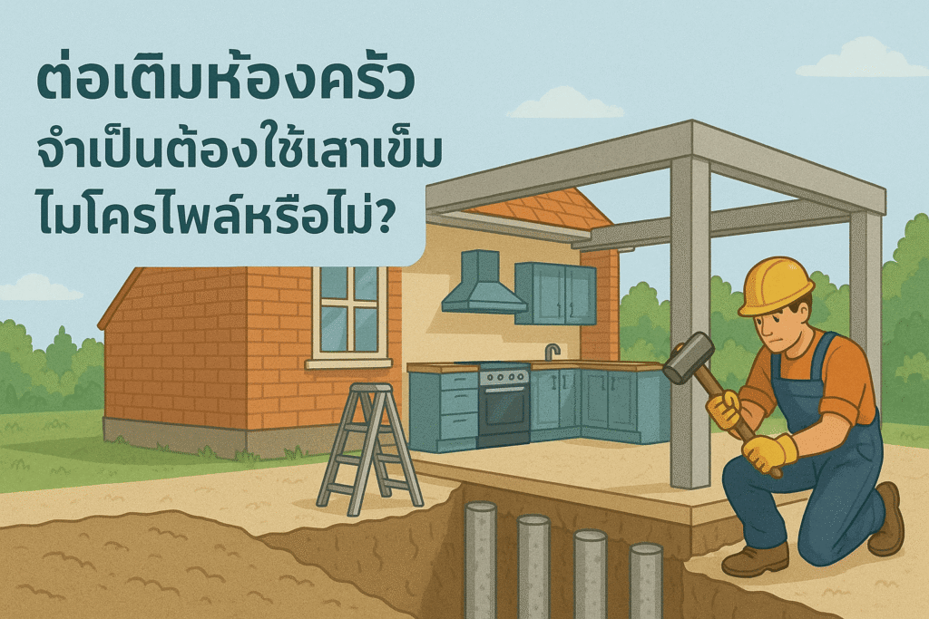 ต่อเติมห้องครัว จำเป็นต้องใช้เสาเข็มไมโครไพล์หรือไม่?